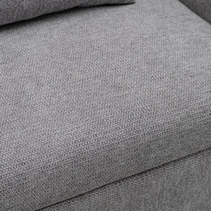 Convertible Single Chair Bed 3 In 1 Sofa With Computer Board And USB Ports - Gray