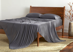 Moisture-Wicking Polyester Sheet Set with Powerband - Grey