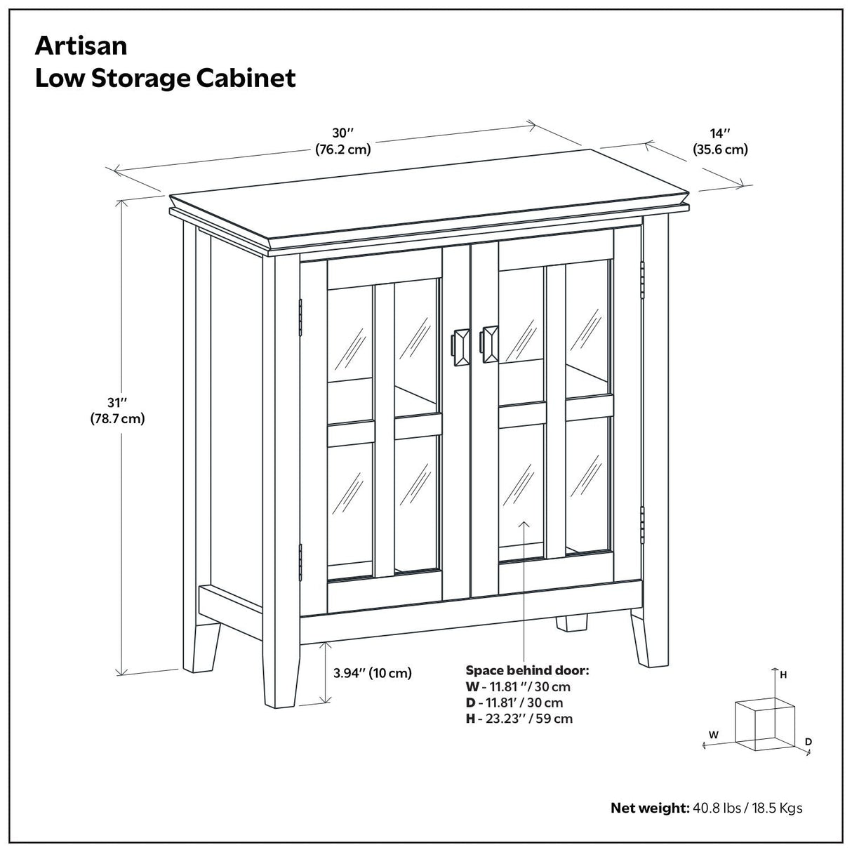 Artisan - Handcrafted Low Storage Cabinet
