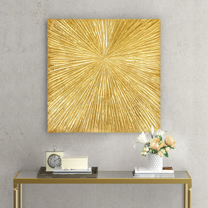 The Solaris Éclat™ – Hand-Textured Gilded Burst Wall Sculpture