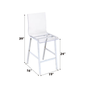 Nadie Clear Acrylic Armless Dining Chair