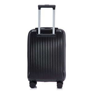ABS Spinner Wheel Luggage Set with Cosmetic Case - Black