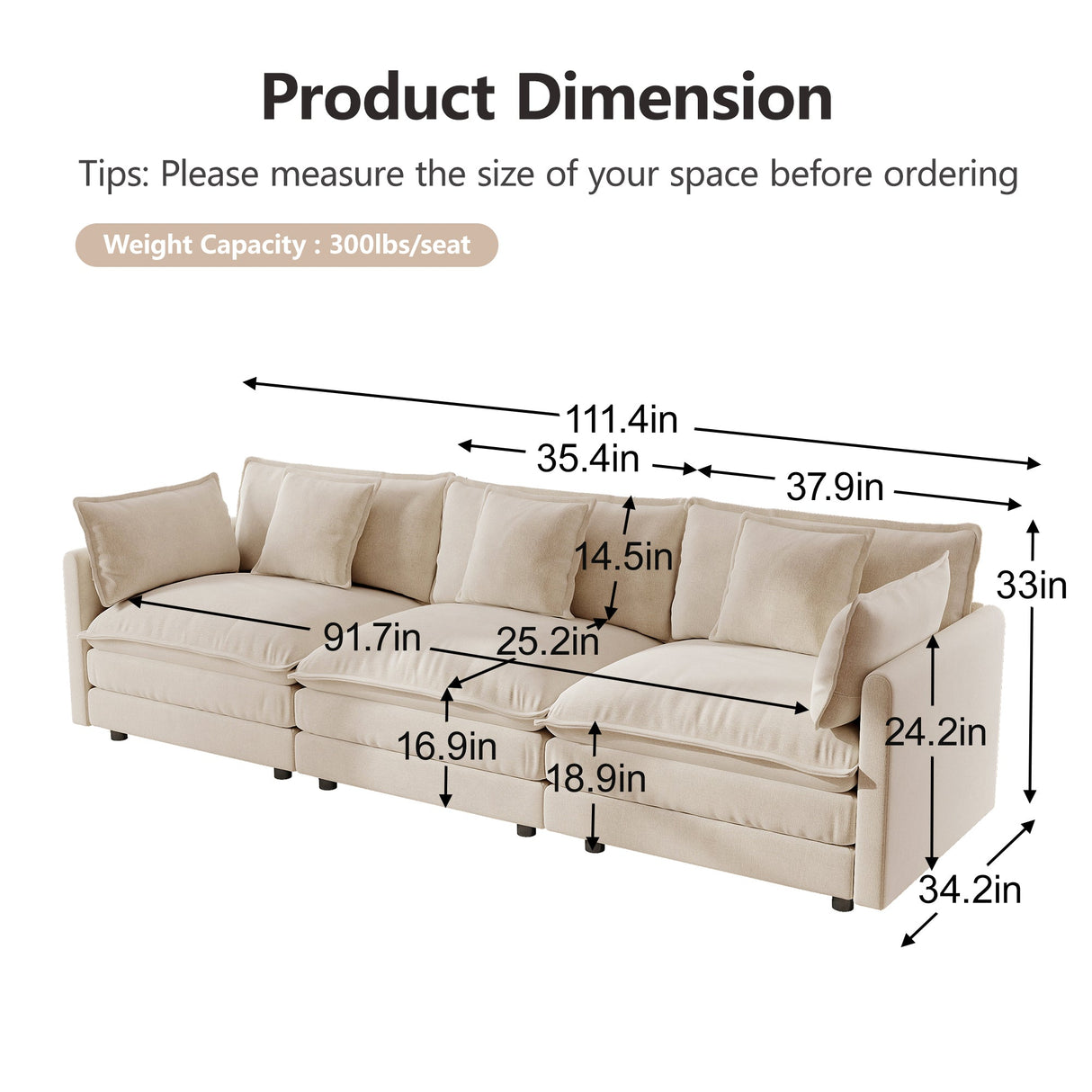 2-Piece Upholstered Sofa Set