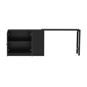 U Style 89.7'' Wooden Sideboard with Extendable Table