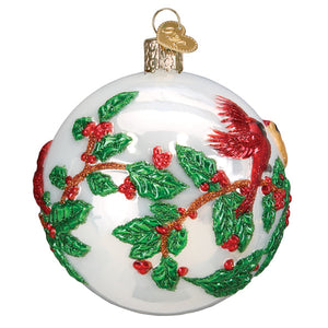 Hollyberry Birds Round Ornament