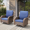 Patio Wicker Rocking Swivel Glider Rocker Chair Set of 2 for Porch