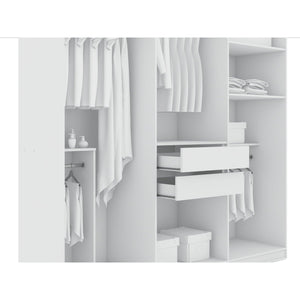 Gramercy - Free Standing Wardrobe Closet With Drawers And Shelves