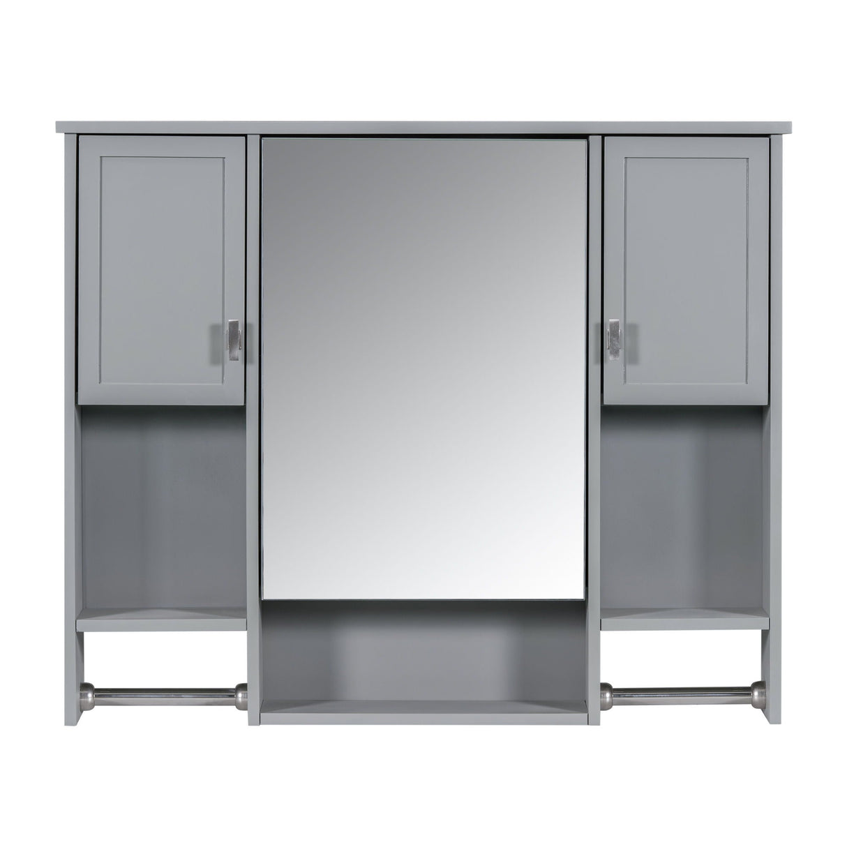 Wall Mounted Bathroom Storage Cabinet With Mirror, Medicine Cabinet With Towel Bar