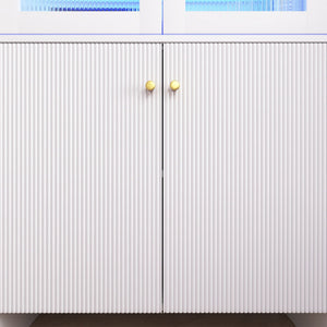 Modern Tech Inspired Dome Cabinet With LED Lighting