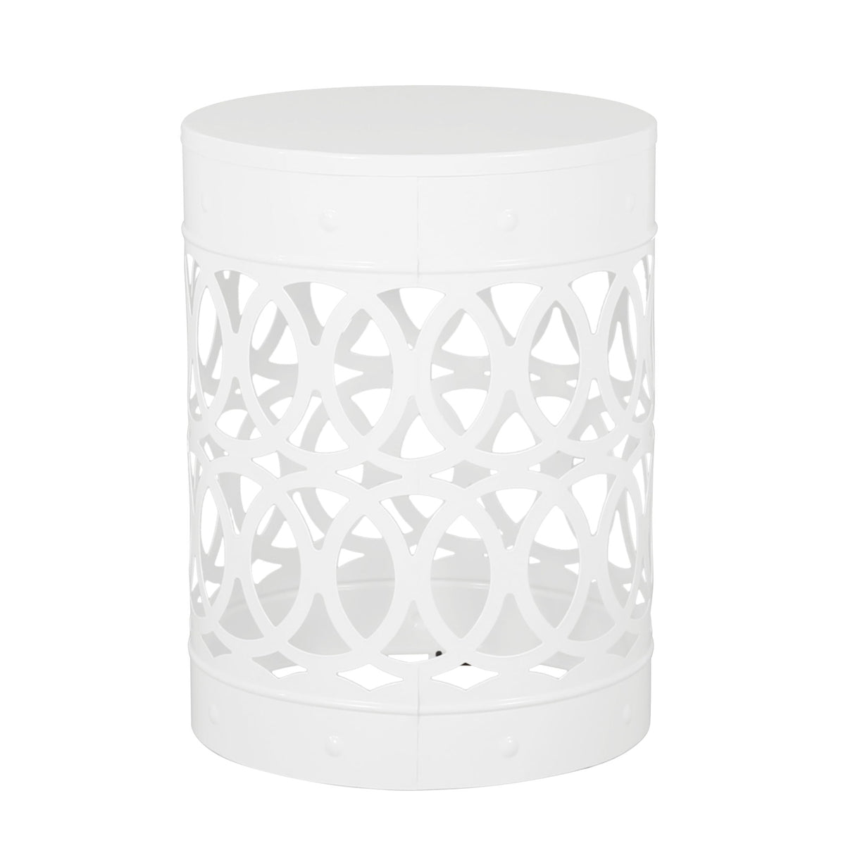 Outdoor Metal Large End Table, Modern Design