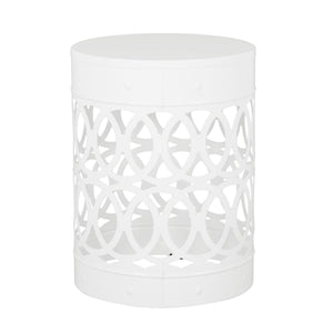 Outdoor Metal Large End Table, Modern Design