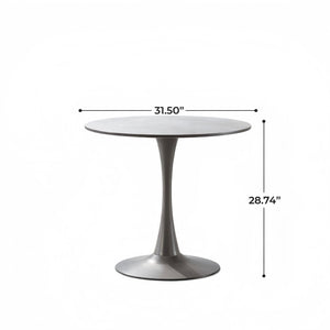 Mid-Century Tulip Dining Table with Round Top and Pedestal Base - Multiple Colors
