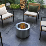 Smokeless Fire Pit 19' Portable Wood Burning Firepit with Poker