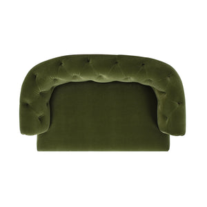 Kiki 36.5' Chesterfield Dog Sofa Bed, Medium, Olive Green Performance Velvet