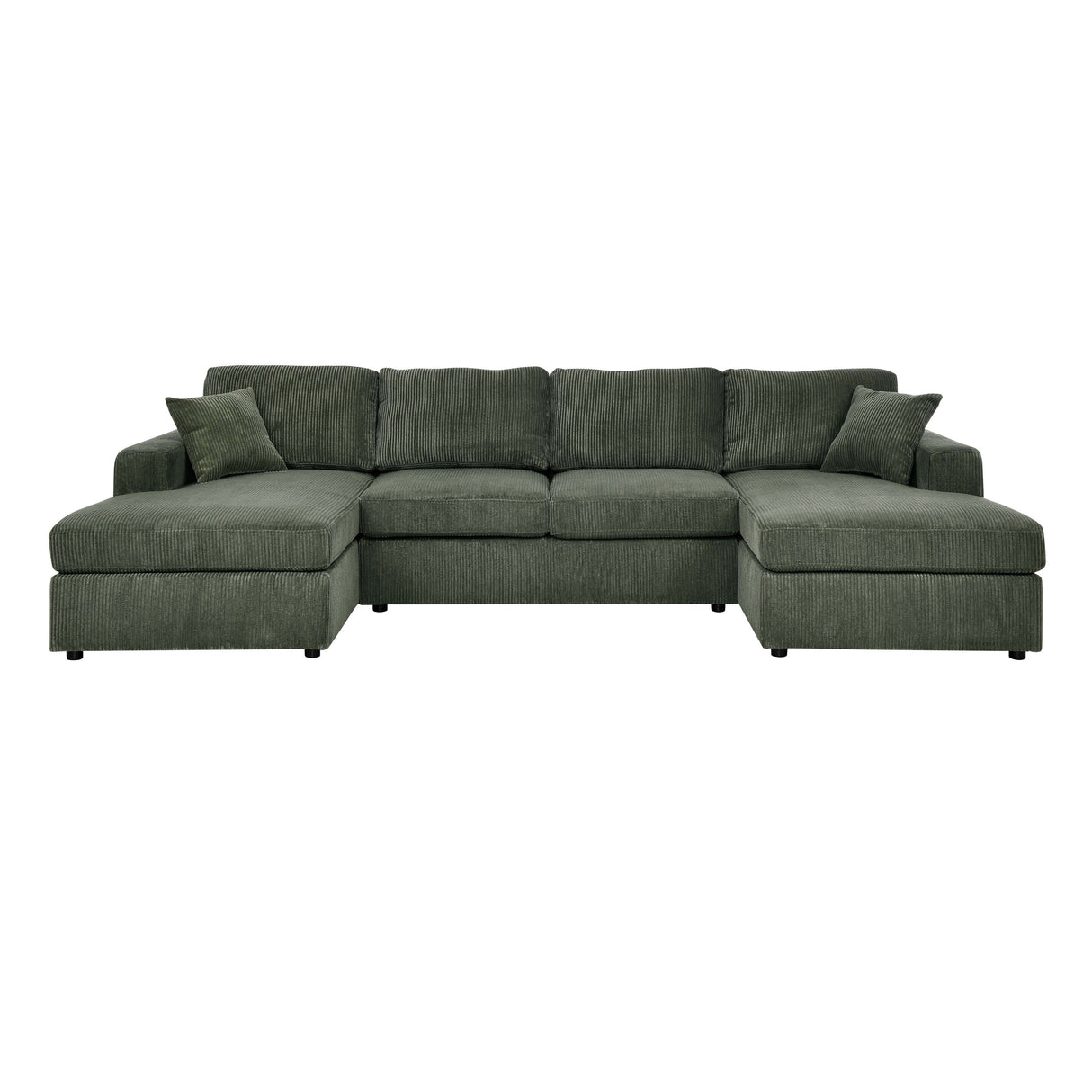 The Sara Modular Corduroy U-Shaped Sectional Sofa