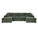 The Sara Modular Corduroy U-Shaped Sectional Sofa