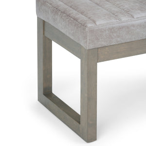Casey Ottoman Bench - Distressed Grey Taupe