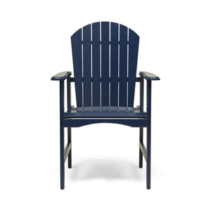 Outdoor Weather Resistant Acacia Wood Adirondack Dining Chairs (Set of 2)