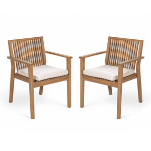 Patio Dining Chair, Comfortable Waterproof Seating (Set of 2)