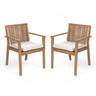 Patio Dining Chair, Comfortable Waterproof Seating (Set of 2)