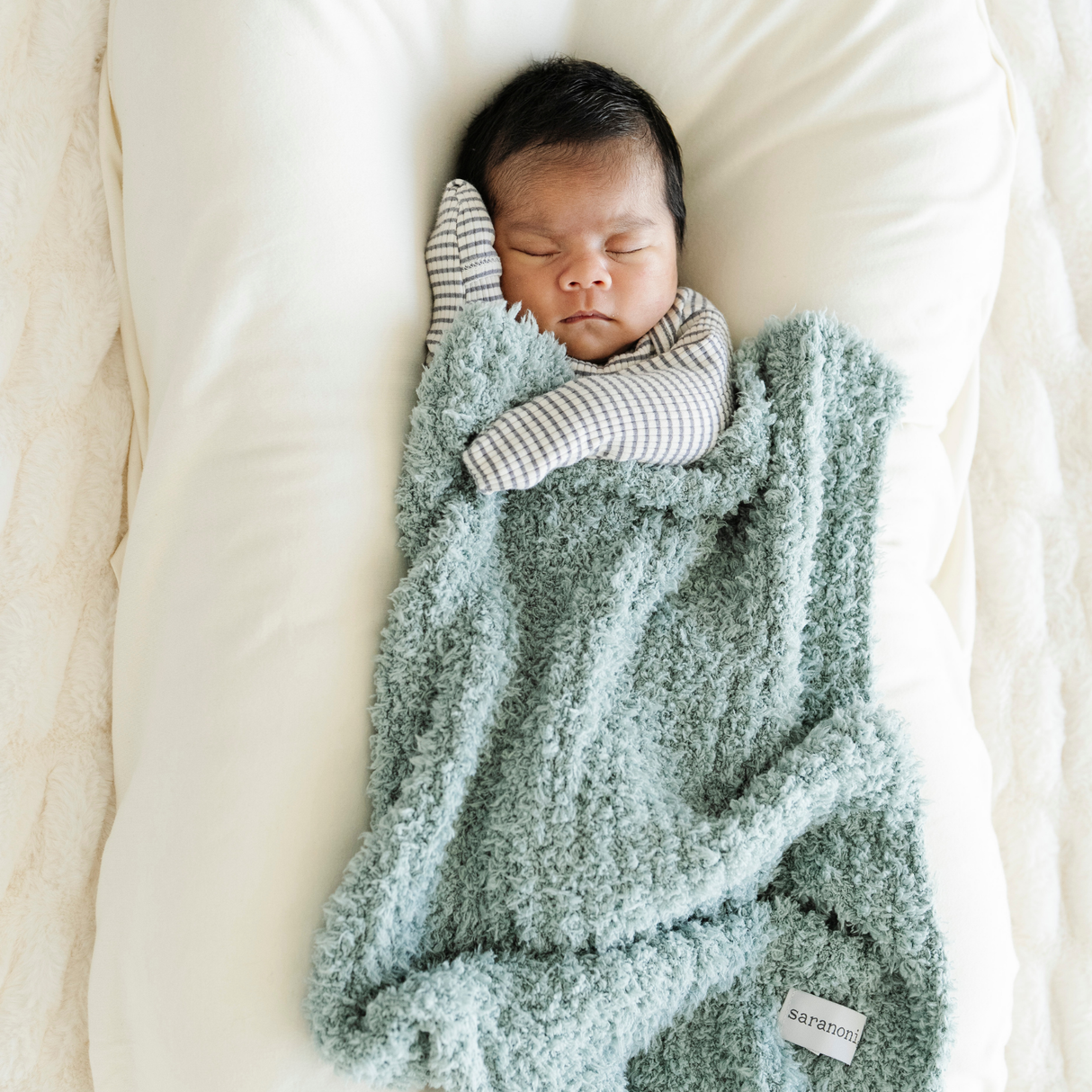 Ribbed Bamboni Mini Baby Blanket