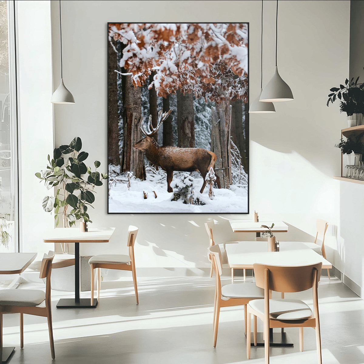 Serene Landscape Wall Art Canvas Print – Framed Winter