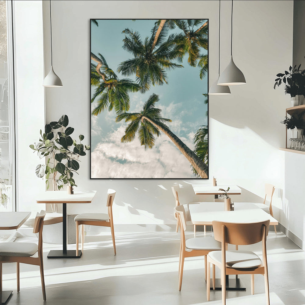 Tropical Palm Trees Wall Art Canvas Print – Coastal Nature