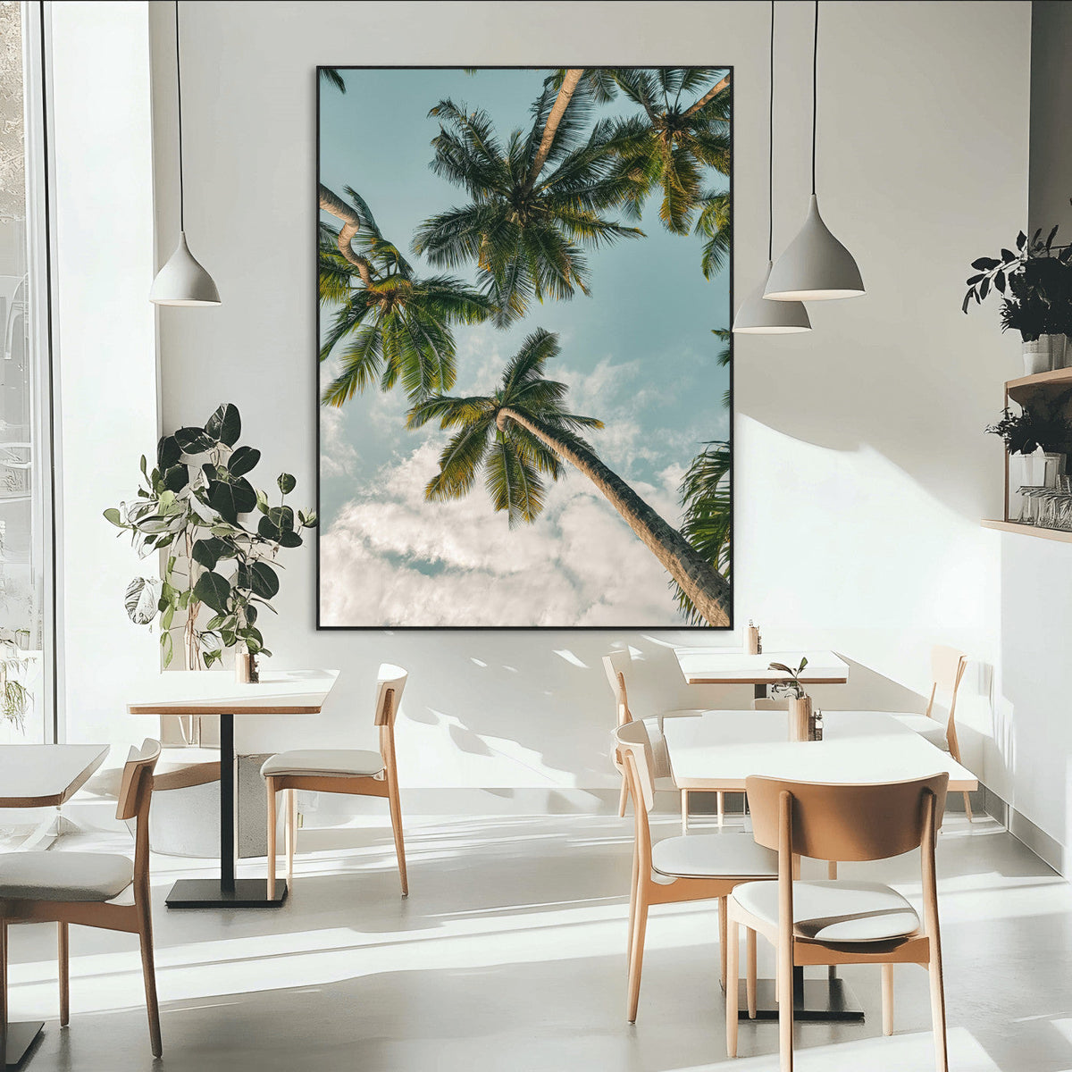 Tropical Palm Trees Wall Art Canvas Print – Coastal Nature
