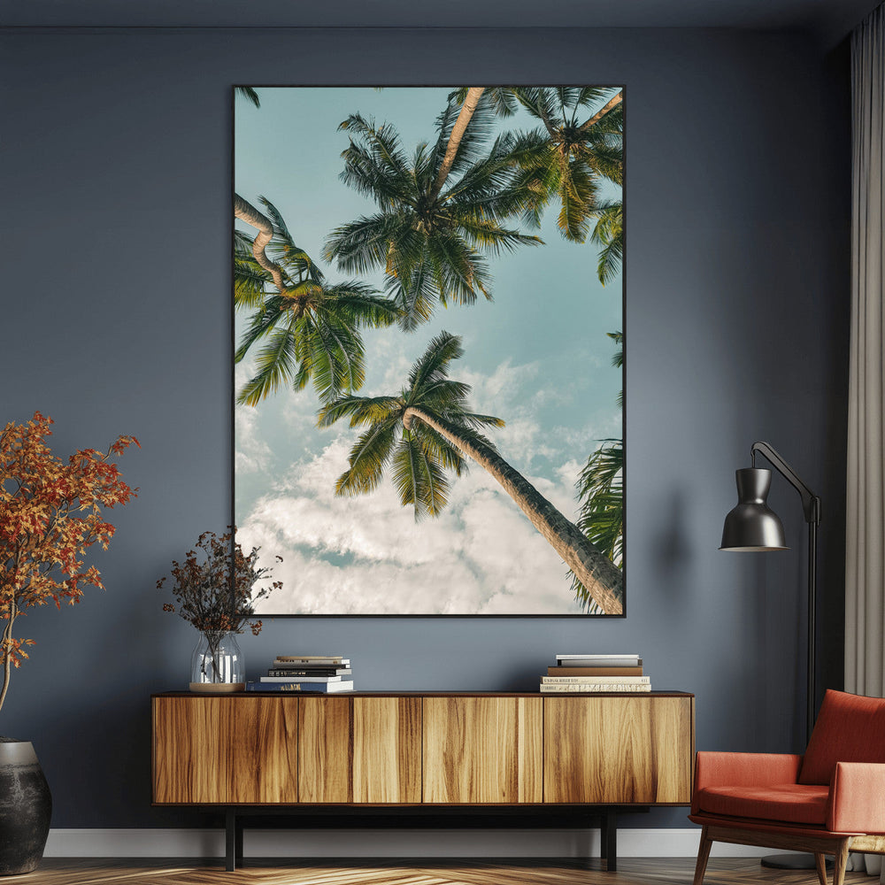 Tropical Palm Trees Wall Art Canvas Print – Coastal Nature