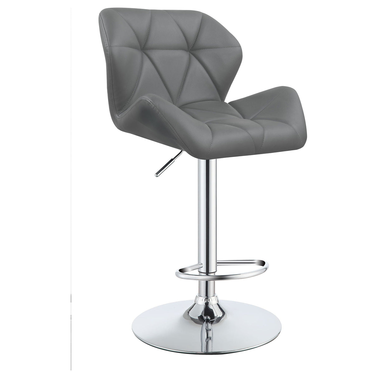 Adjustable Bar Stool With Height-Adjustable Base (Set of 2)