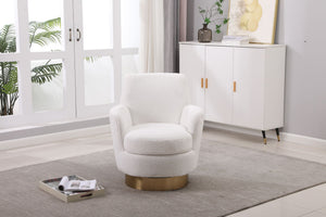 Teddy Swivel Barrel Chair, Swivel Accent Chairs Armchair For Living Room