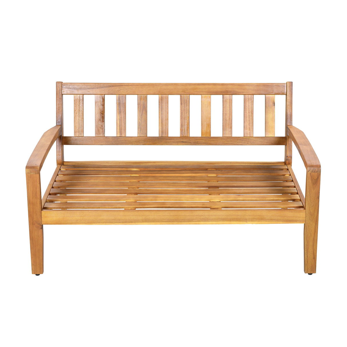 2-Piece Outdoor Teak Acacia Wood Conversation Set