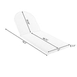 Outdoor Chaise Lounge Chair, Acacia Wood with Adjustable Backrest and Cushion