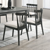 Modern Spindle Back Dining Chairs, Set of 2