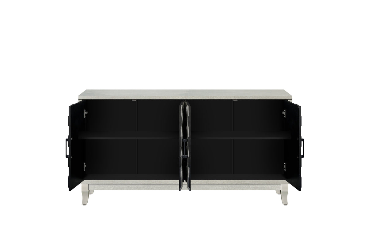 Chevron 4-Door Sideboard Cabinet