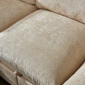 96.5" L Shape Sectional Couch with Ottoman
