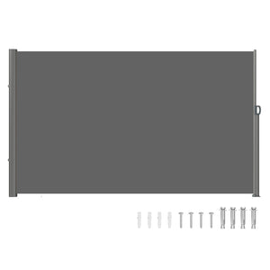 Retractable Side Awning, 71''-118'' Full Aluminum Rust-Proof Outdoor Privacy Screen