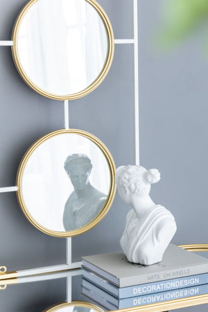 3 Mirror Piece Wall Mirror InRectangular Frame, Home Wall Decor For Bedroom Living Room