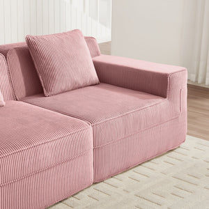 Armless Sofa With Pillow - Pink