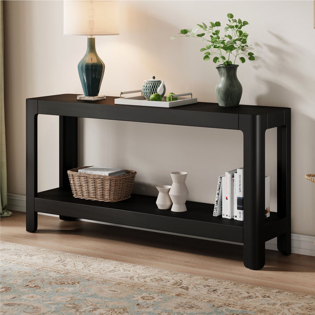 Mirod-Modern-Farmhouse-Console-Table,Elegant-Minimalist-Design-with-Premium-Wood-Veneer-and-Rounded-Corners-