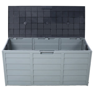 All Weather UV Pool Deck Box Storage Shed Bin with Wheels