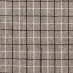 Plaid Rod Pocket and Back Tab Curtain Panel with Fleece Lining Brown 50x84