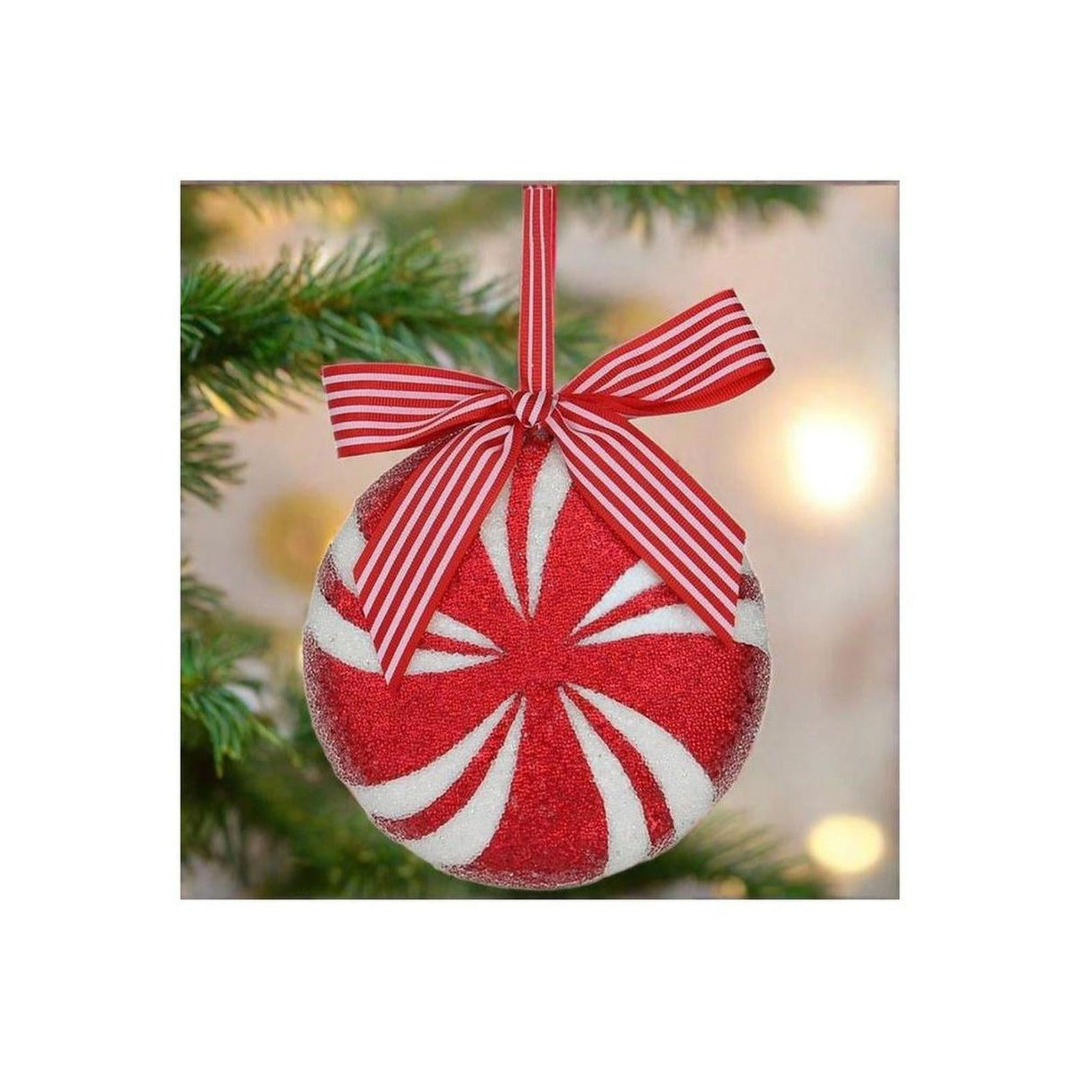 5.5" Peppermint Ornament