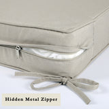 Outdoor Deep Seat Cushions for Patio Furniture Waterproof Set, Beige Polyester 24x24x4 Inches