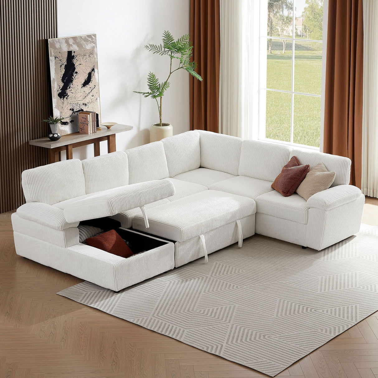 Oversized Modular Storage Sectional Sofa Couch