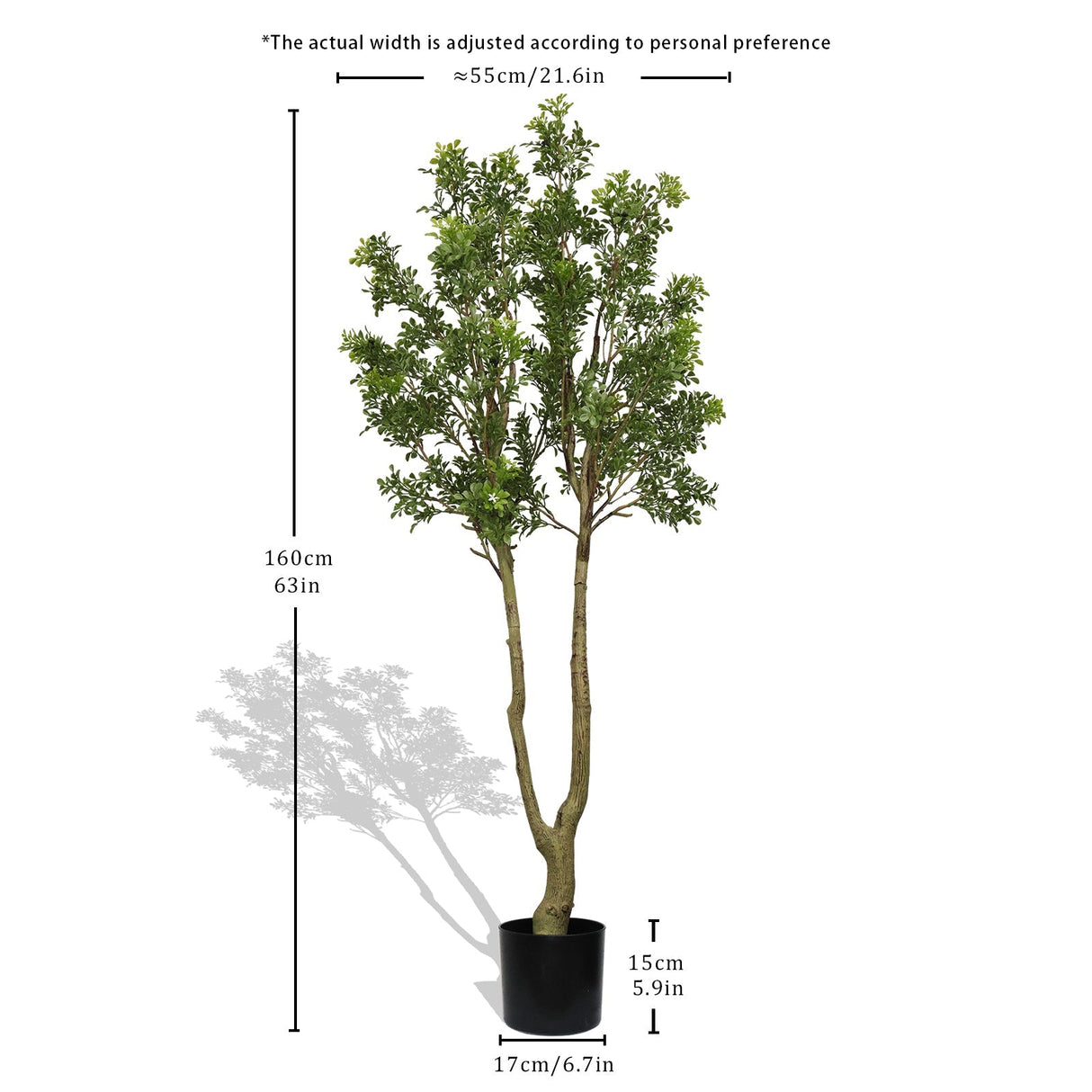 5.2FT Artificial Tree Tall Lush Evergreen Faux Plant