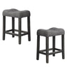 Transitional Style Counter Height Dining Stool With Footrest (Set of 2)