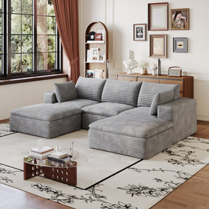 102" Cloud Sofa in Grey