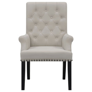 Norwich - Dining Arm Chair With Button Tufting And Rolled Top