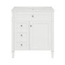 Bathroom Vanity With Top Sink, Modern Bathroom Storage Cabinet With 2 Drawers And A Tip-Out Drawer